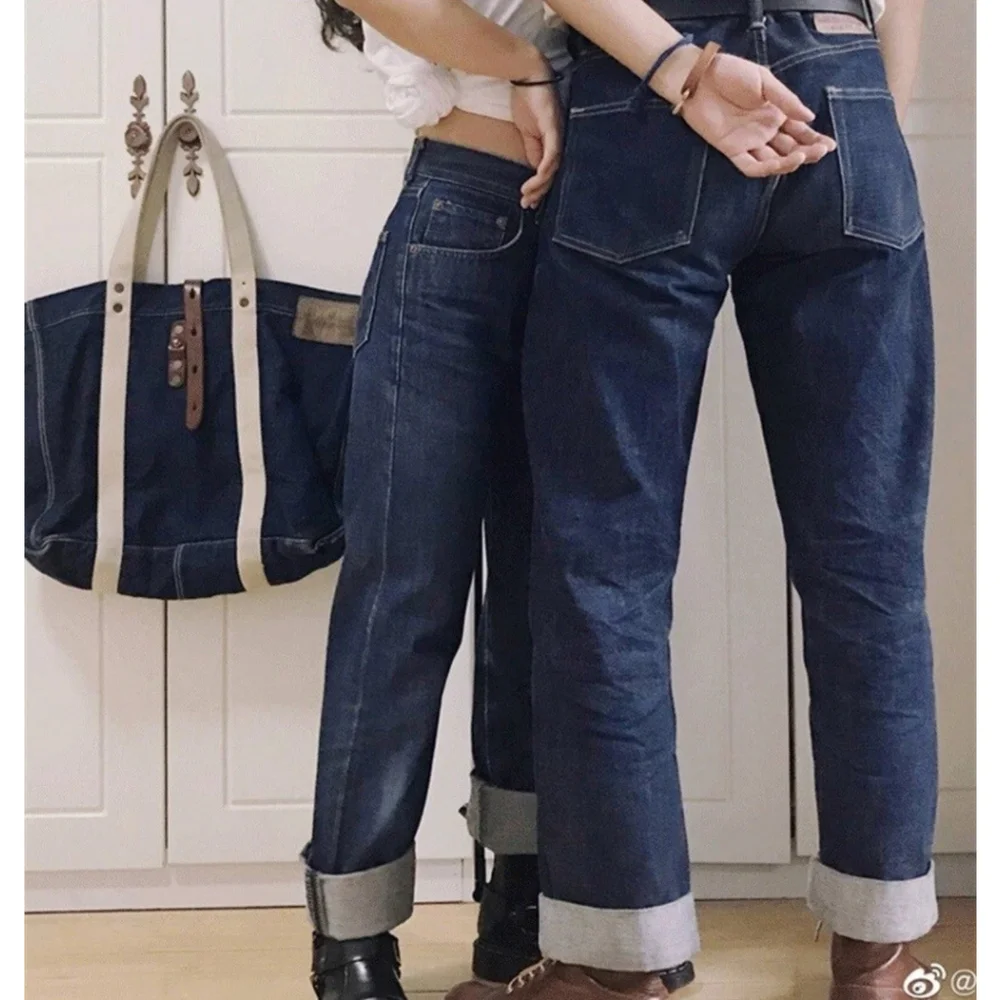 NON STOCK 15oz Raw Denim Selvedge Jeans Regular Fit Straight Rigid Version 30 - Picture 3 of 15